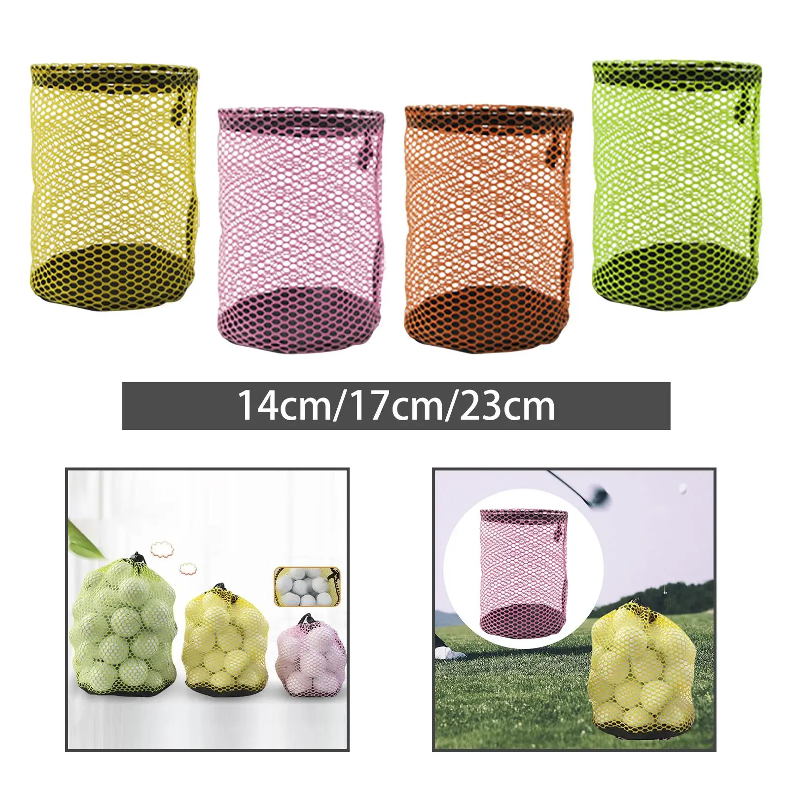 

Golf Balls Drawstring Storage Bag for Tennis Sports Accessories Wear Resistant with Cord Lock Closure Multifunctional Stuff Sack