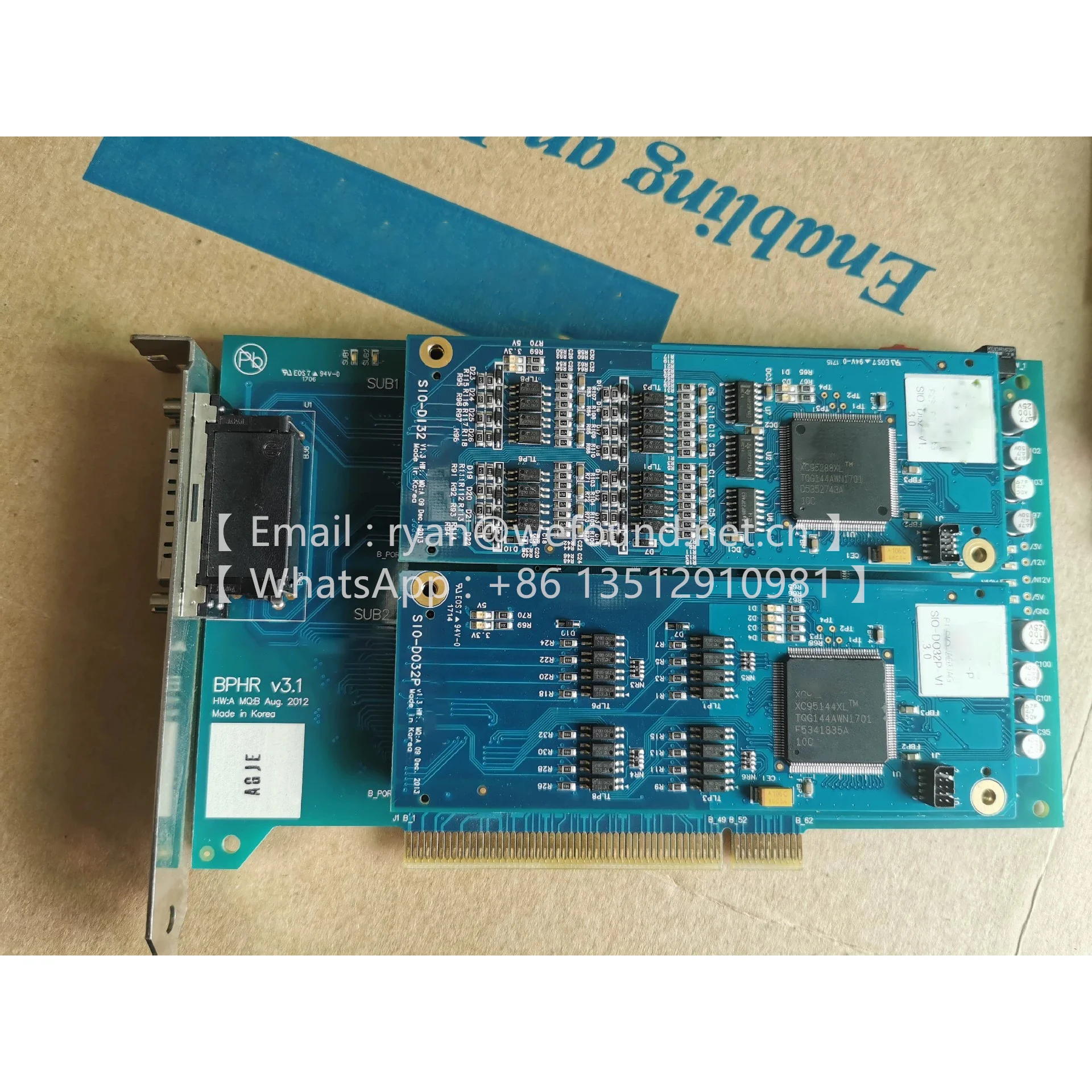 BPHR v3.1, SIO-DB32P 16-Kanal-Digital-I/O-Modul, SIO-DI32-Digitaleingangsmodul, SIO-DO32P-Modulplatine, SIO-AI8F, SMC-2V02