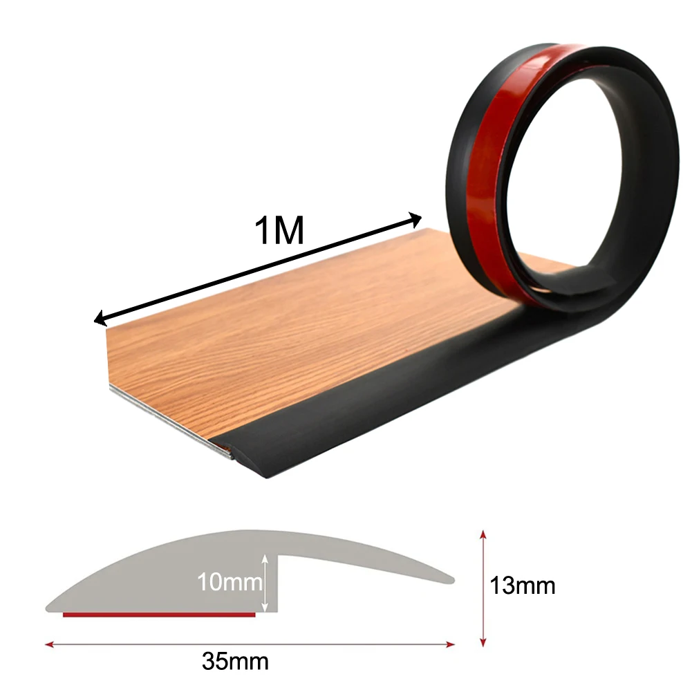 Strip transisi lantai laminasi datar Strip coklat muda abu-abu lantai Strip 1M transisi lantai cokelat tua hitam putih