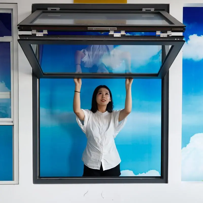 Custom Folding Window Aluminum Alloy Anywhere Suspension Full Open Bar Coffee Milk Tea Shop Window Lift Window Customization Int