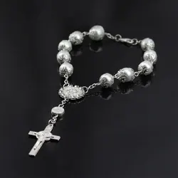 Car Hanging Charm Bling Car Rear View Mirror Hanging Ornament Retro Imitation Pearl Cross Hanging Decoration Auto Interior@#1356