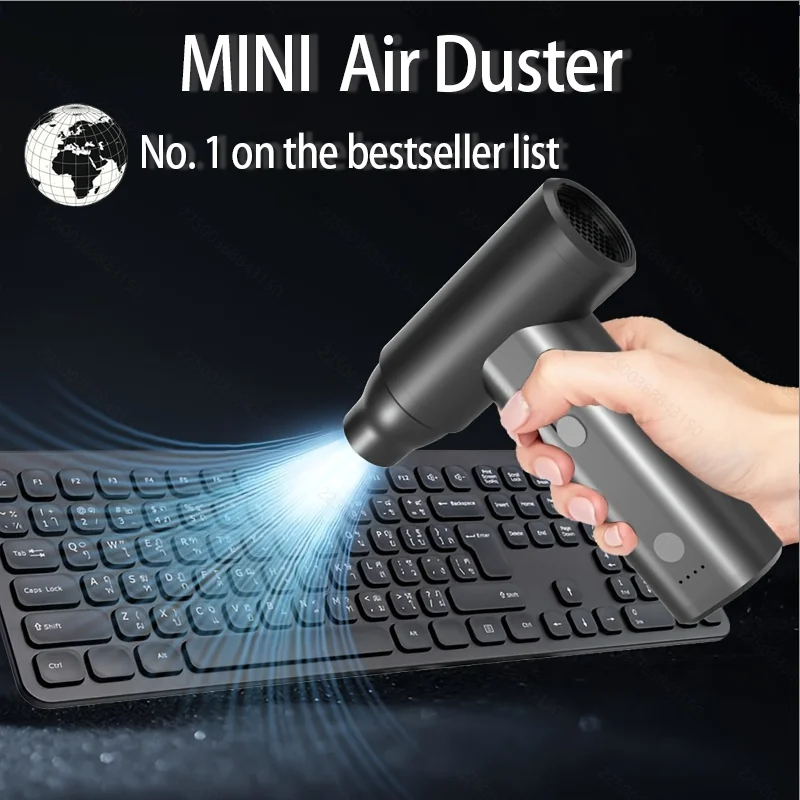 

MINI Compressed Air Duster Cordless Dust Blower Rechargeable Electric Air Pump Portable For Computer Keyboard Sofa Home Car