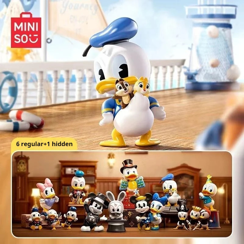 Miniso Blind Box Cute Donald Duck Figure 90th Anniversary Mystery Box Daisy Minnie Mcduck Action Figurine Model Toy Adorn Gifts