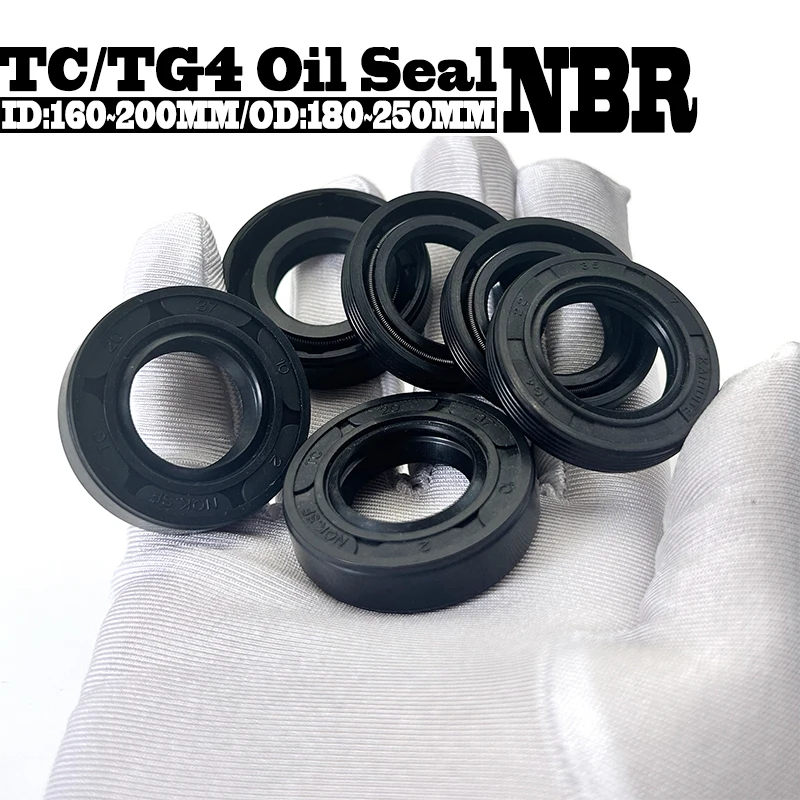 

ID 160~200mm OD 180~250mm TC/TG4 Series Rotary Shaft Seal NBR Lip Seal with Garter Spring Ensures Long-Term Lubricant Retention