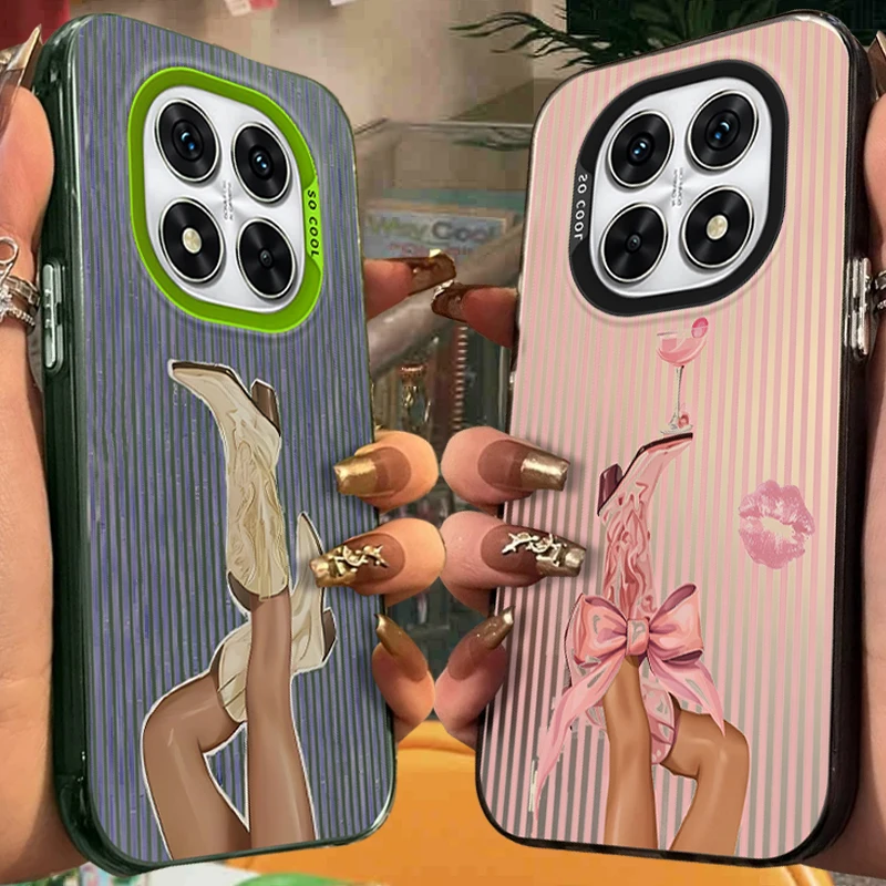 Western Fashion Boots Frosted Phone Case for Xiaomi Redmi Note 15 15C 14 Pro Plus 14C 13 5G 13C 12 4G 12C 11S Acrylic Hard Cover