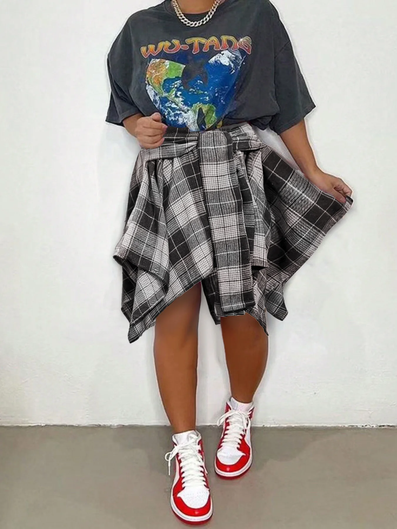 

Plus Size Fashion Casual Skirt Women Streetwear Skirt