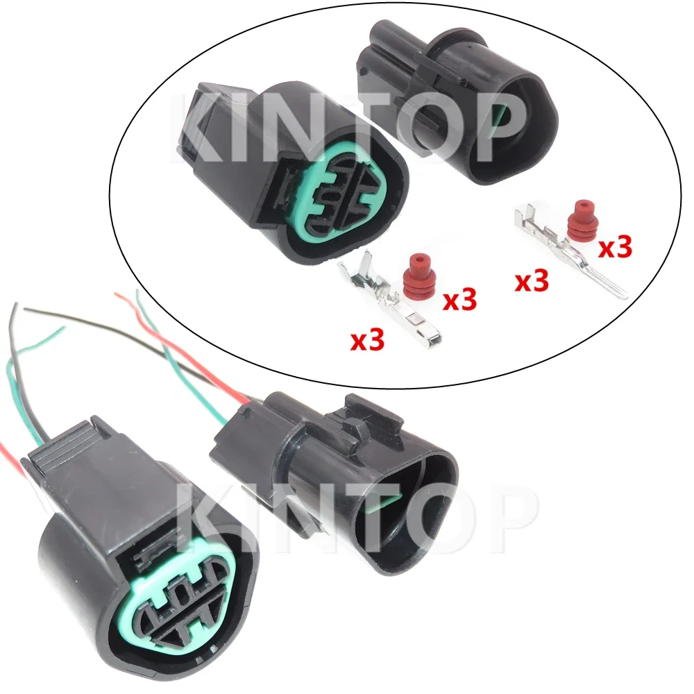 1 Set 3 Pins AC Assembly Car Sensor Waterproof Sealed Socket PB625-03027 PB621-03020 Automobile Headlight Wiring Harness Socket