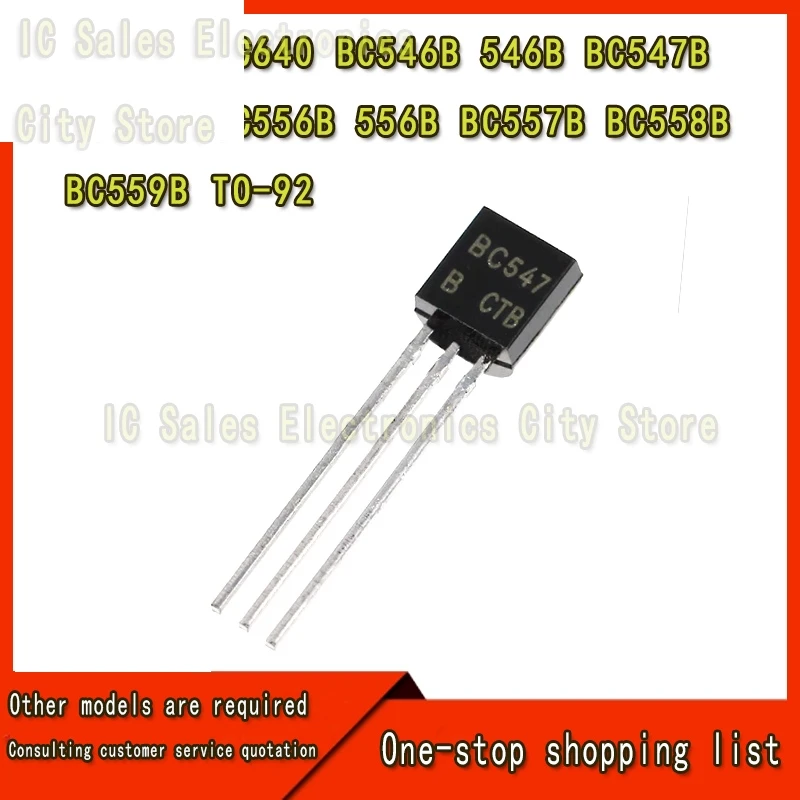 100Pcs New Transistor BC639 BC640 BC546B 546B BC547B BC548B BC556B 556B BC557B BC558B BC559B TO-92 Inline transistor Wholesale