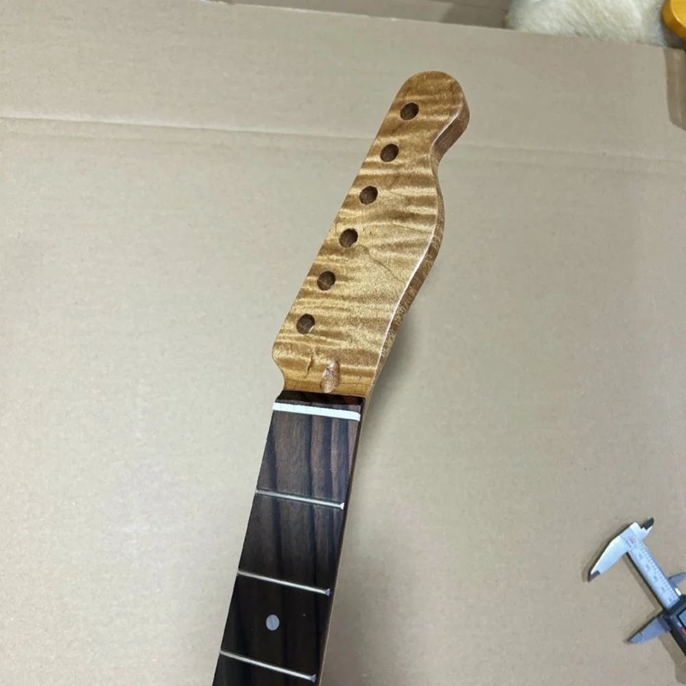 Brand new carbonized roasted maple tiger patterned rosewood fingerboard for 22Frets electric guitar neck. Beef bone string pi