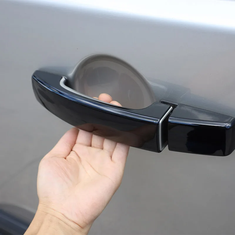 8pcs Black Car Door Handles Decorative Cover Trim For Land Rover discovery 4 LR4 RR Sport Freelander 2 Exterior Accessories