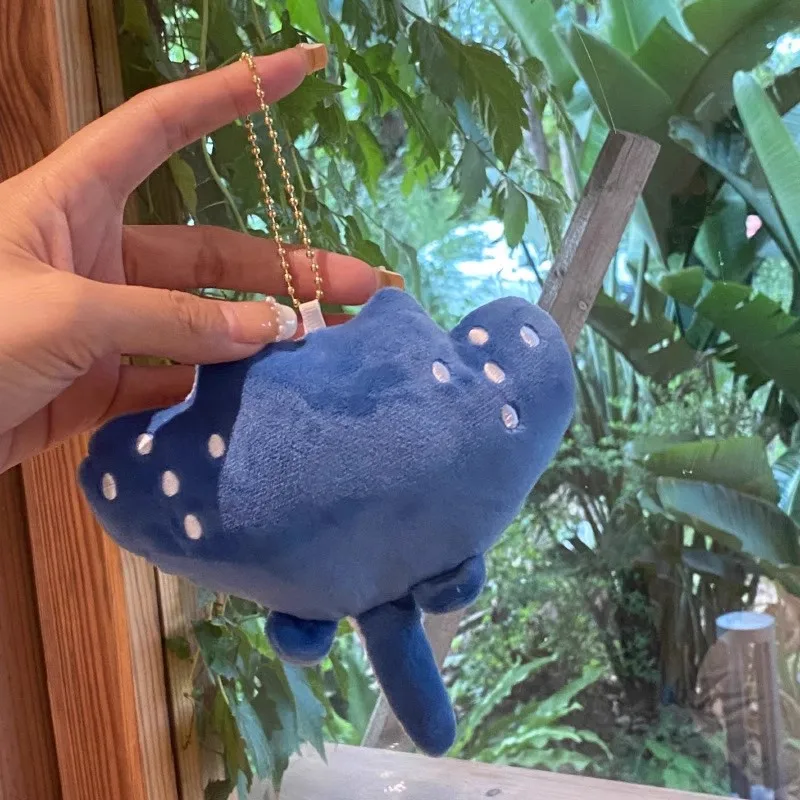 Stingray Flying Devil Ray Mobula Cartoon Sea Ocean Animal Plush Toy Stuffed Doll Key Ring Chain Boy Girl Aquarium Birthday Gift