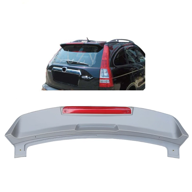 

For Honda CRV CR-V 2007 to 2011 Spoiler With Light High Quality ABS Material Car Rear Wing Primer Color Rear Spoiler