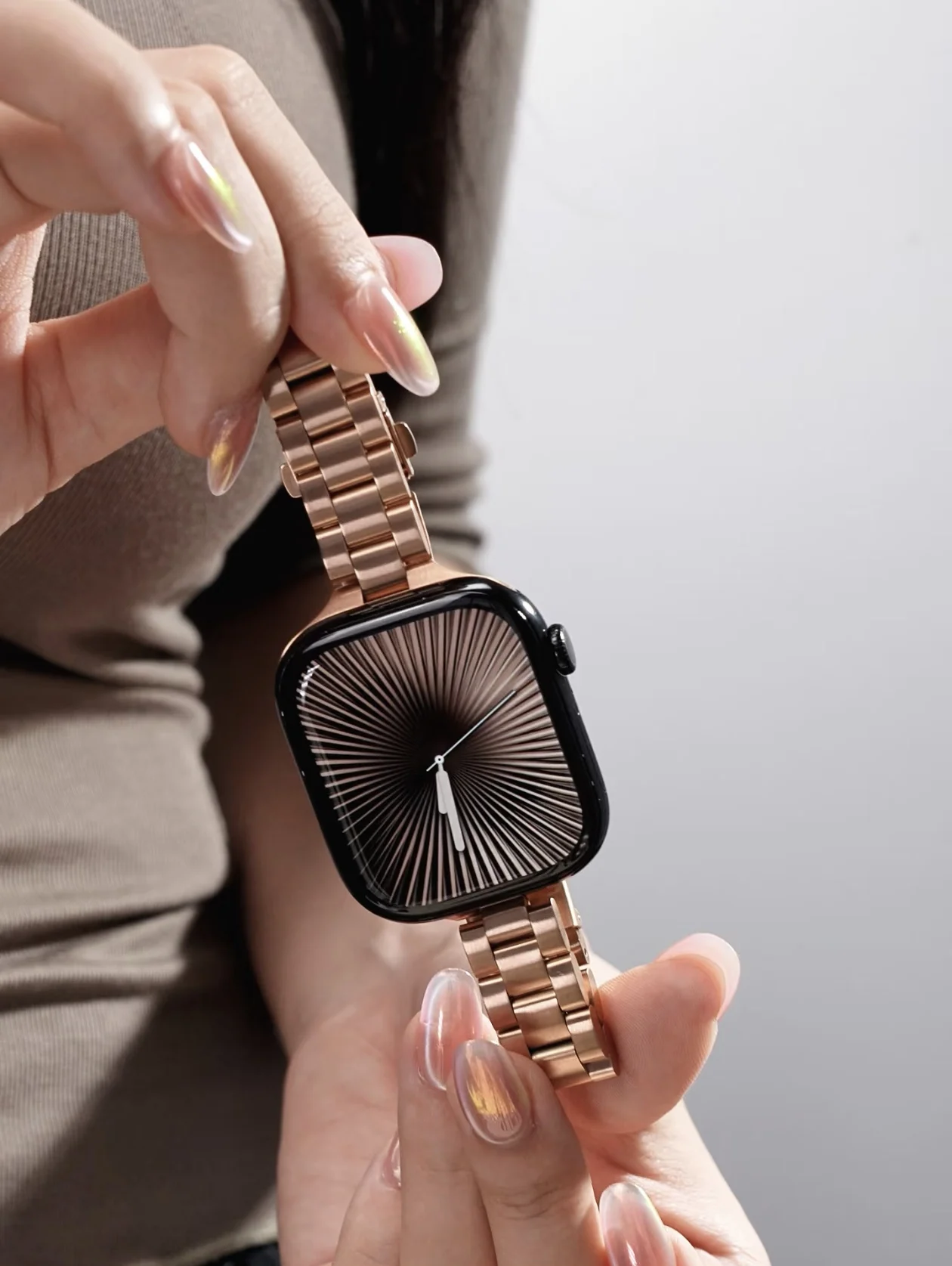 New Stainless Steel band for Apple Watch Bracelet strap S11 10 9 8 7 6 5 4 3 2 1 Correa Women