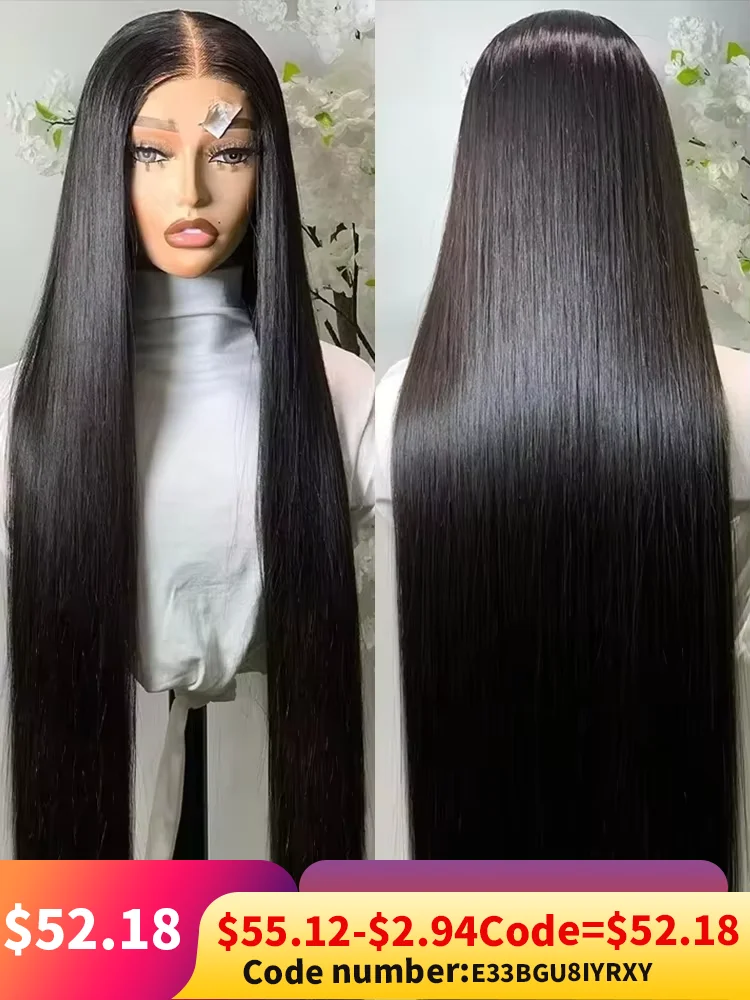 200% 36 40 Inch Vietnamese Hair 5X5 HD Glueless Wig Human Hair Bone Straight Lace Frontal Wig Ready To Wear 100% Raw Human Hair