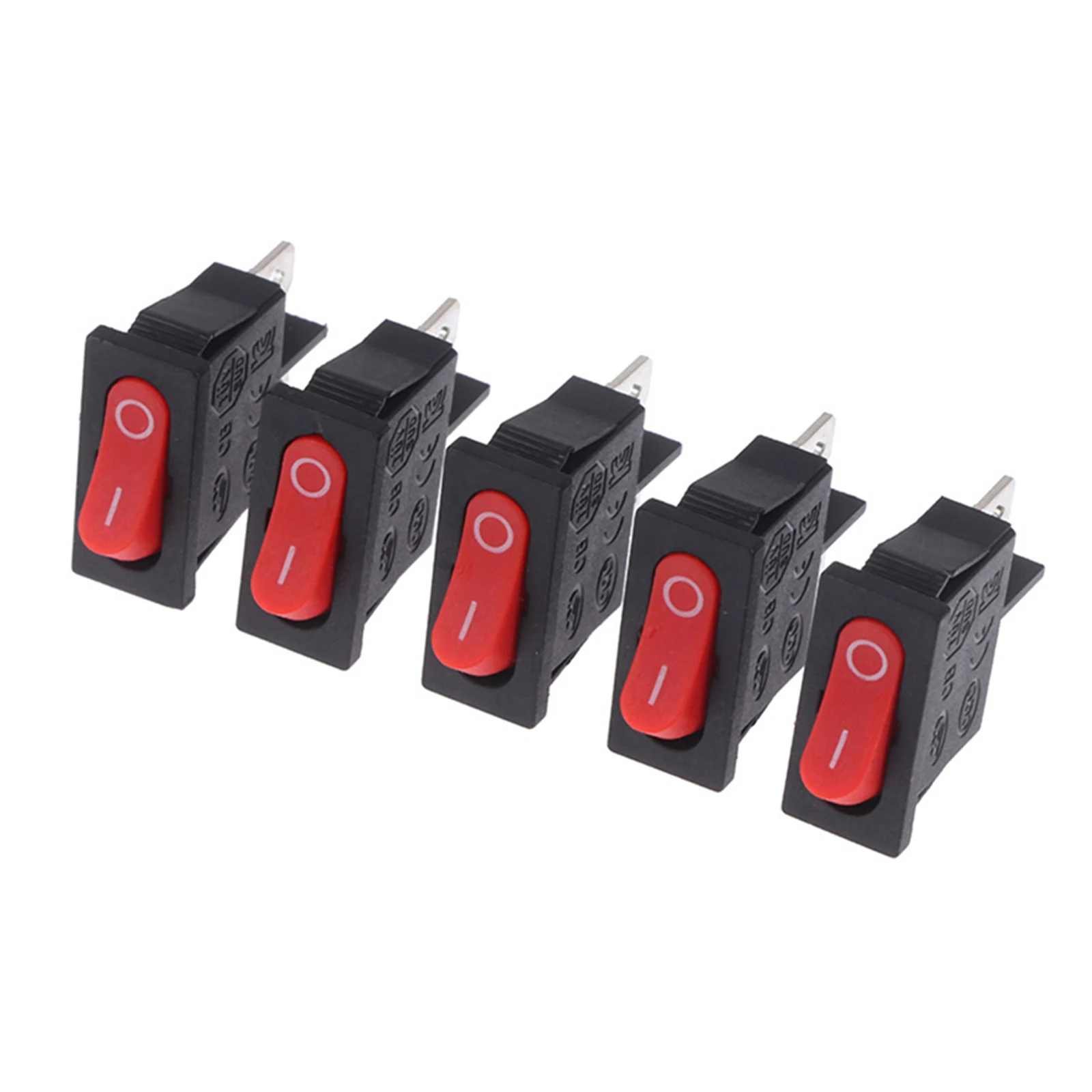 

5 Pieces Rocker Switch SPST Toggle ON OFF 2 Position 2 Pin 250V 6A for Automotive and Marine Electrical Systems