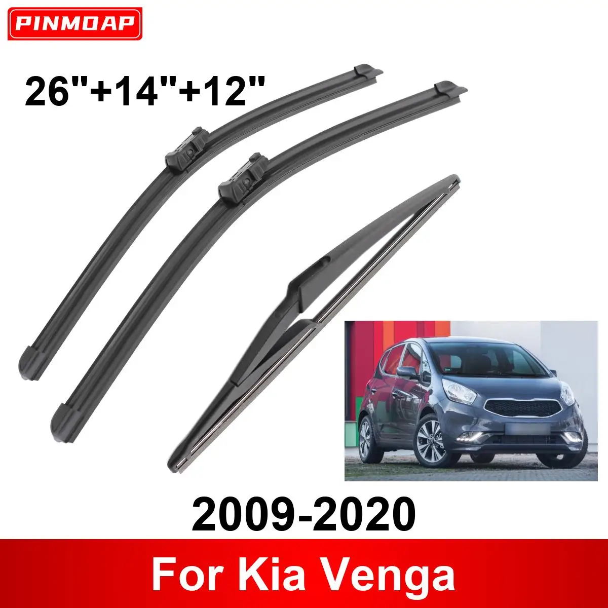 

1/2/3/4/6PCS Car Wiper For Kia Venga 2009-2020 Front Rear Wiper Blades Brushes Auto Accessories 2014 2015 2016 2017 2018 2019