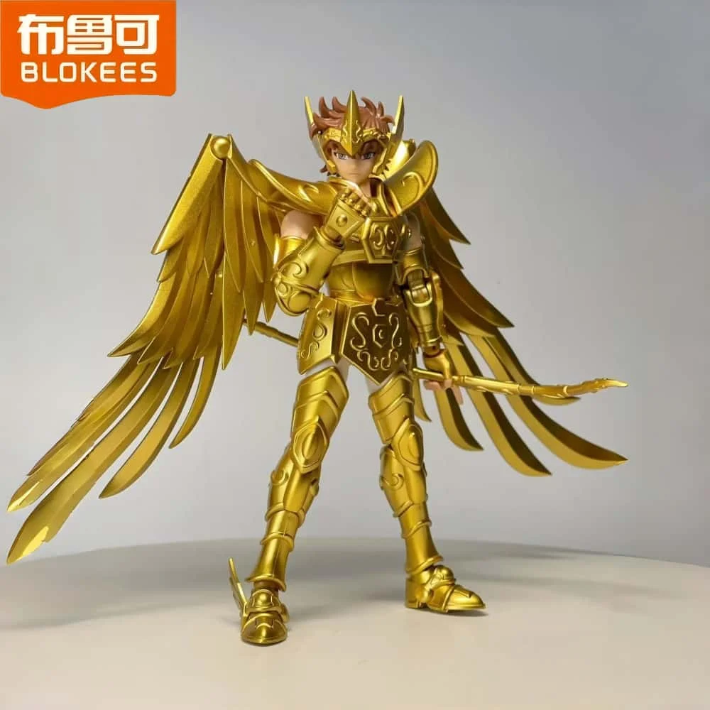 

Blokees Gold Saint Action Figure Saint Seiya Taurus Aldebaran Sagittarius Aiolo Pegasus Seiya Anime Model Collection Statue Toy