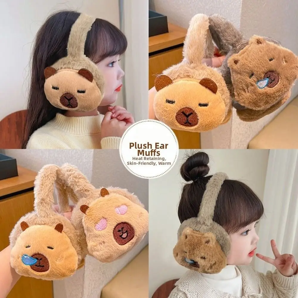 الكرتون كابيبارا غطاء للأذنين رشاقته يندبروف الحيوان الدافئة إيرفلابس دفئا مرونة الباردة واقية قناع الأذن هدايا عيد