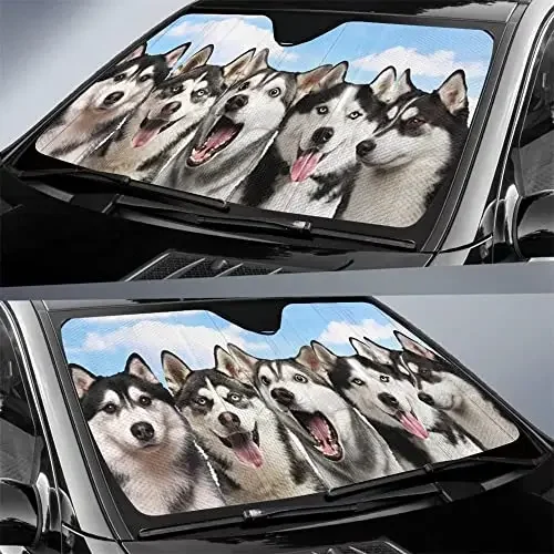 Husky Dog Window Shade, Window Shade, Car Windshield Sunshade for Car SUV Truck Front Window Sunshade Sunshade , Car