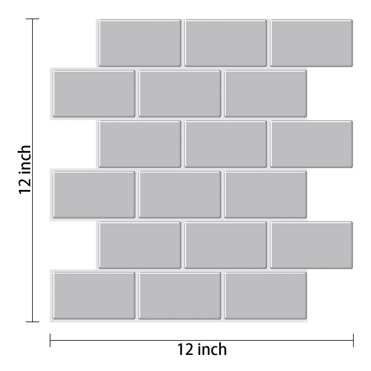 Wodecor Strong Adhesive Wall Tiles Waterproof Vinyl Wallpaper 3D Brick Wall Sticker for Kitchen Bathroom Backsplash