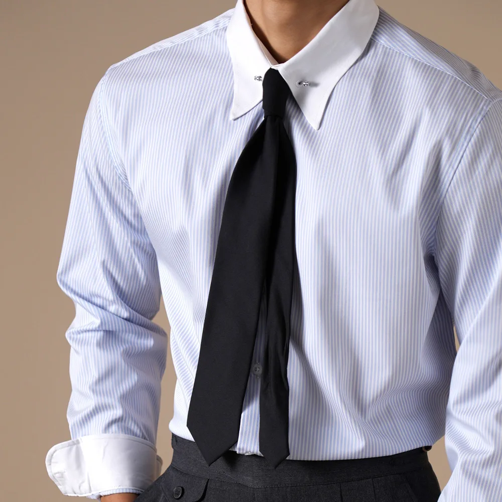 

Striped Shirt Men Modal Splicing Casual Business Shirt Simple Shirt Top Versatile Daily Camisa Social Masculina Shirts Men Dress