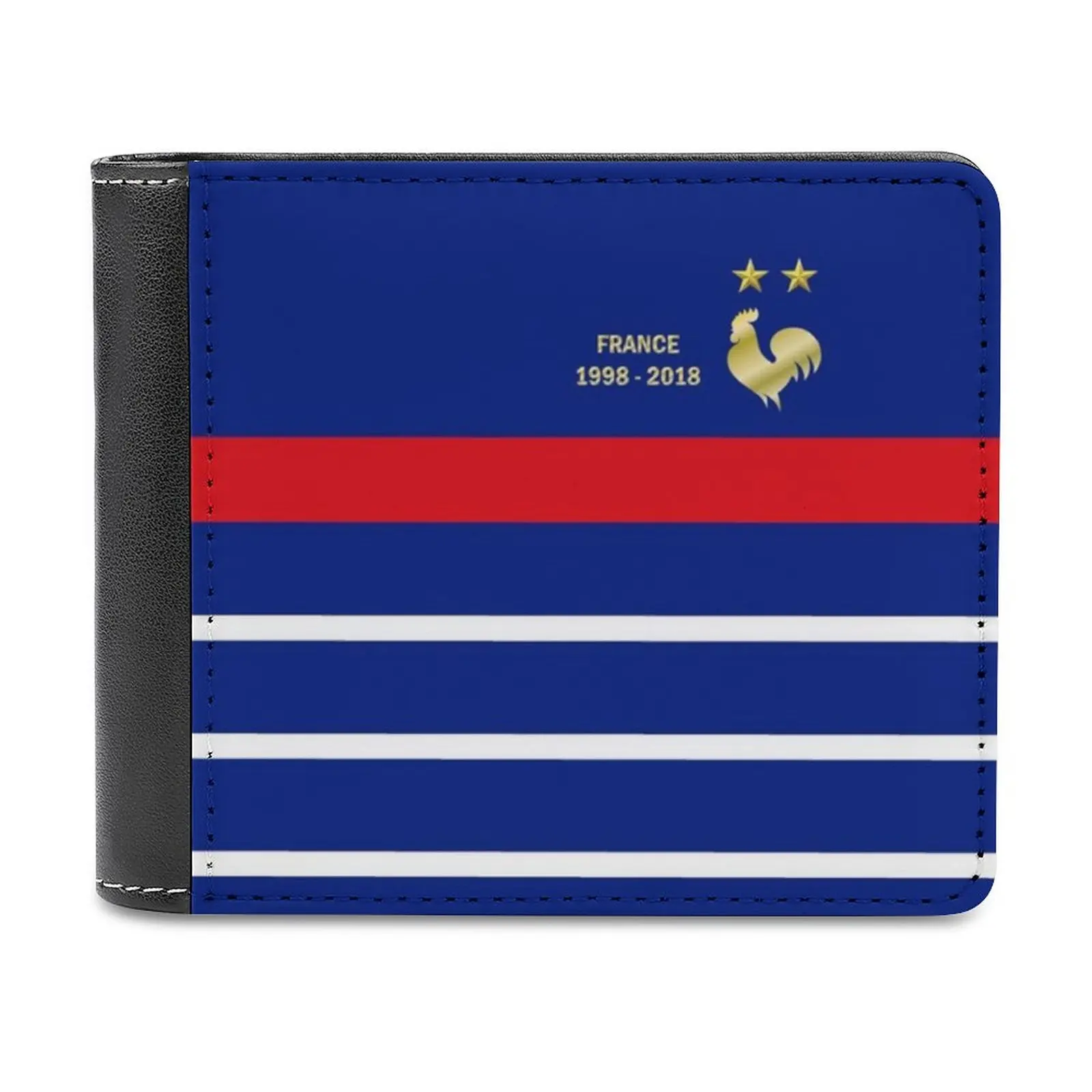 France 2 Stars Bis Fashion Credit Card Wallet Leather Wallets Personalized Wallets For Men And Women 1998 2018 Soccer Football