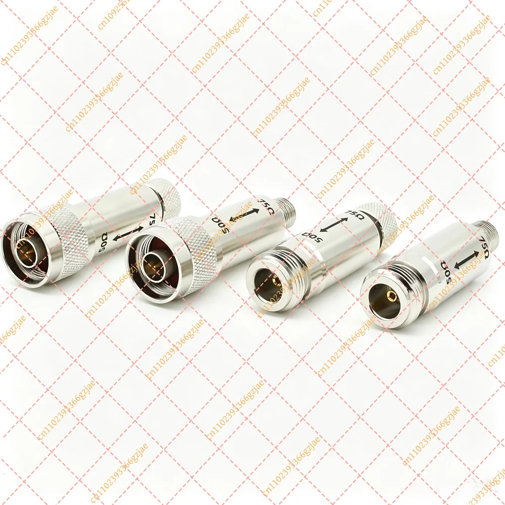 Impedance Converter N-Type to F-Type, 50 Ohm to 75 Ohm Matching Adapter for RF Signal