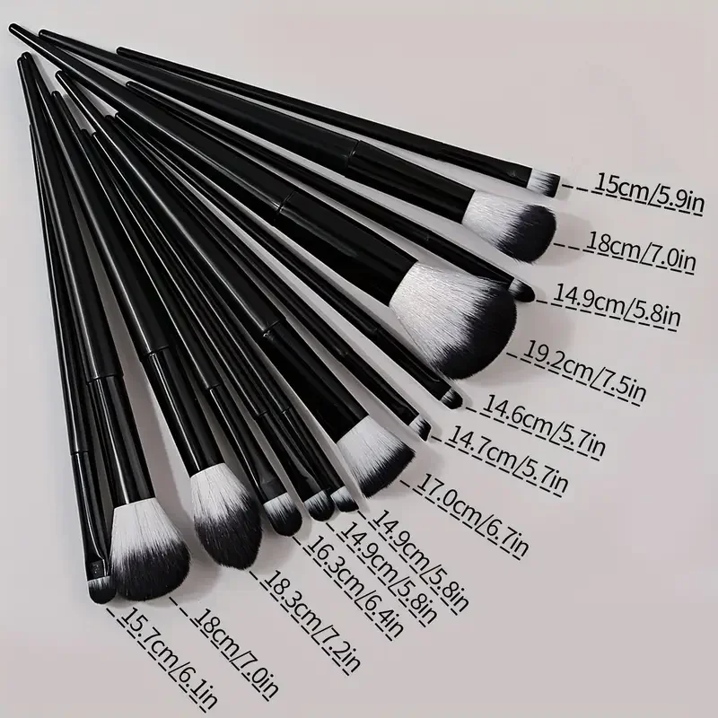 Nuevo juego de brochas de maquillaje de 13 Uds., sombra de ojos suave y esponjosa, base, colorete, resaltador, corrector, herramienta de belleza femenina, regalo de Navidad