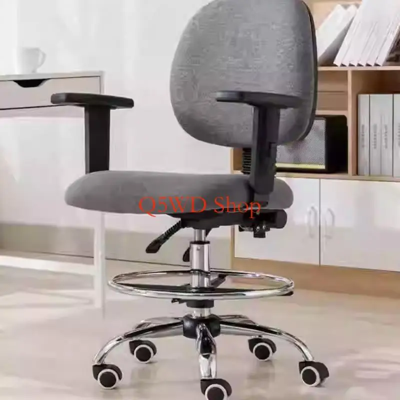 Q5WD Ergonomic Footrest Stool Heavy Duty Steel Base Foot Rest Rings Comfortable Support For Living Room Office Use