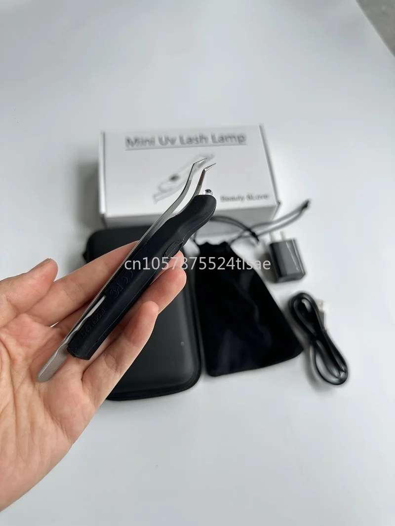 

Mini Eyelash Tweezers with Uv Lash Extension Glue Light on Tweezers Led Light Uv Eyelash Extension Light Lamp