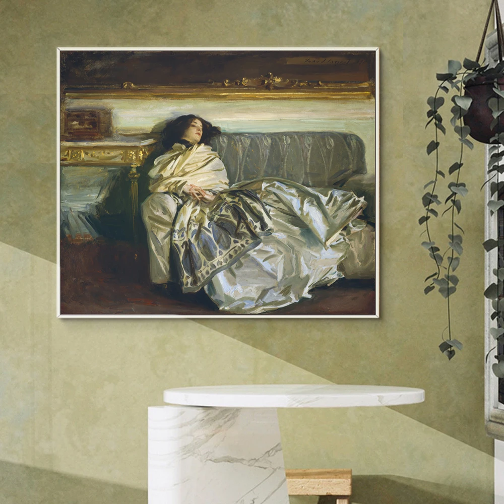 John Singer Sargent Nonchaloir Canvas Painting Singer Nonchaloir Poster Wall Art Decor