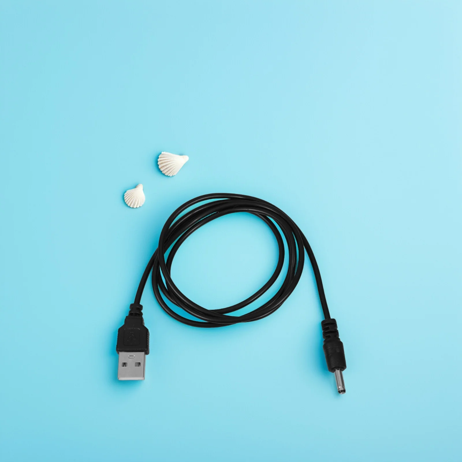 

2pcs Speaker Cable Barrel Power Plug Cord USB to .5 Adapter for Mini Speaker Fan Lamp Cartoon Clock