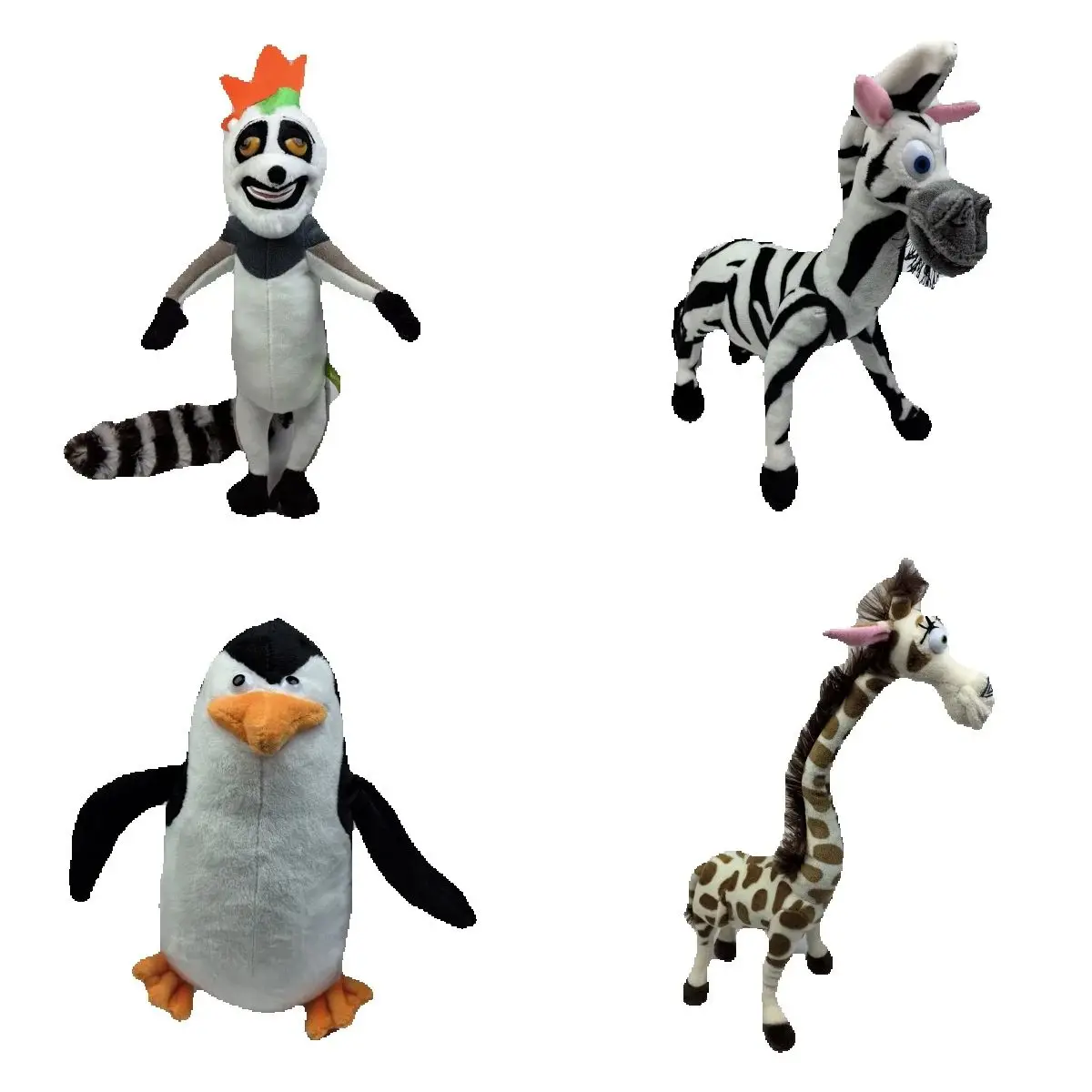 20-40 Cm Madagascar Pluche Pinguïn Dieren Speelgoed Leeuw Alex Zebra Marty Giraffe Melman Nijlpaard Party Cadeaus Voor kids Baby