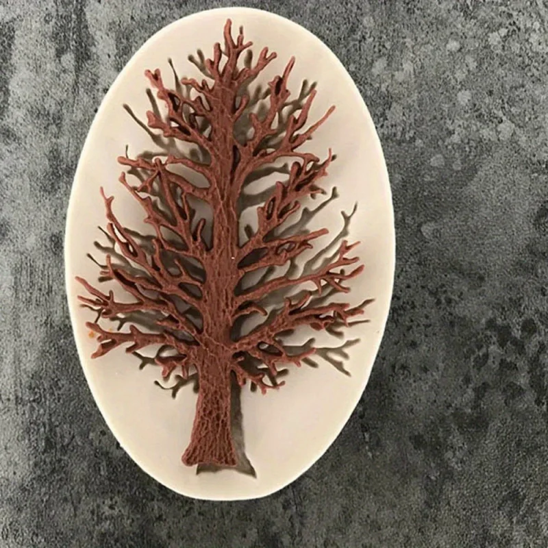 1pc/2pcs/3pcsMini Tree Silicone Mold，forDIYCandle、Aromatherapy、Handmade Soap、Small Tree Shape Silicone Mold for Oil Painting and