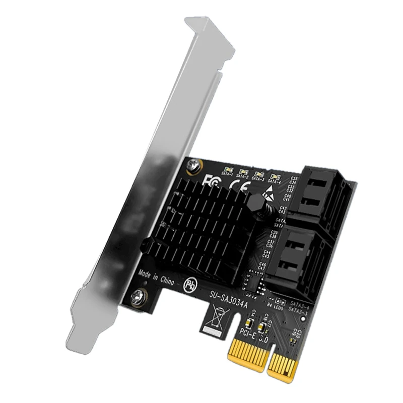 

Карта PCIE 4 порта к SATA Карты PCI-E 4X Карты PCI Express к SATA 3.0 SATA III 6 Гбит/с PCIE X4 Карта расширения SSD IPFS