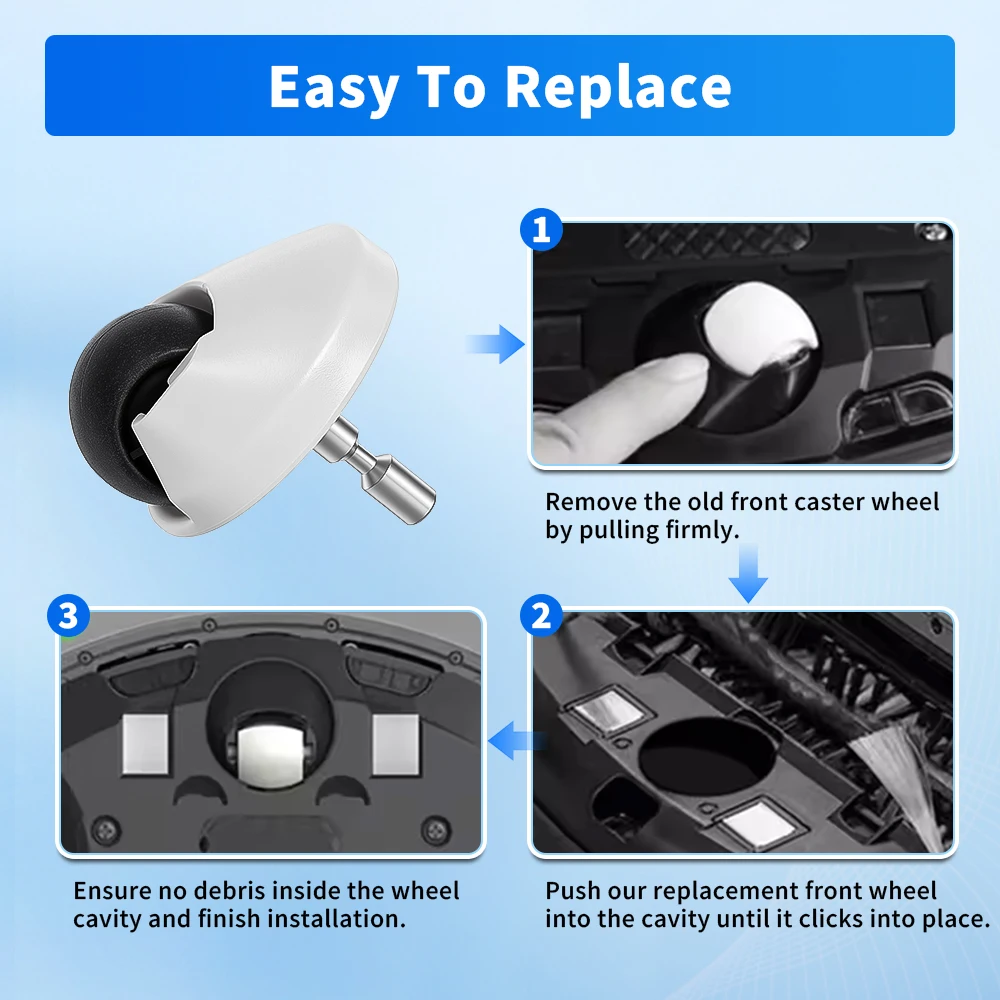 Casters Front Wheel for Xiaomi 1St for Roborock S5 S50 S6 S60 S5Max S6Maxv Pure Robotic Vacuum Cleaner Robot Caster Wheel Part
