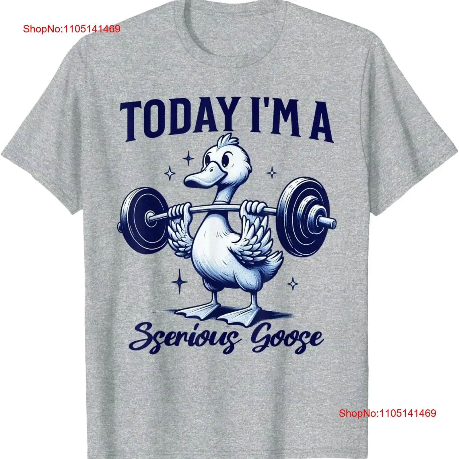 Aujourd'hui je suis une oie sérieux drôle poids de levage gymnase Fitness t-shirt vintage lavé unisexe mode homme élégant