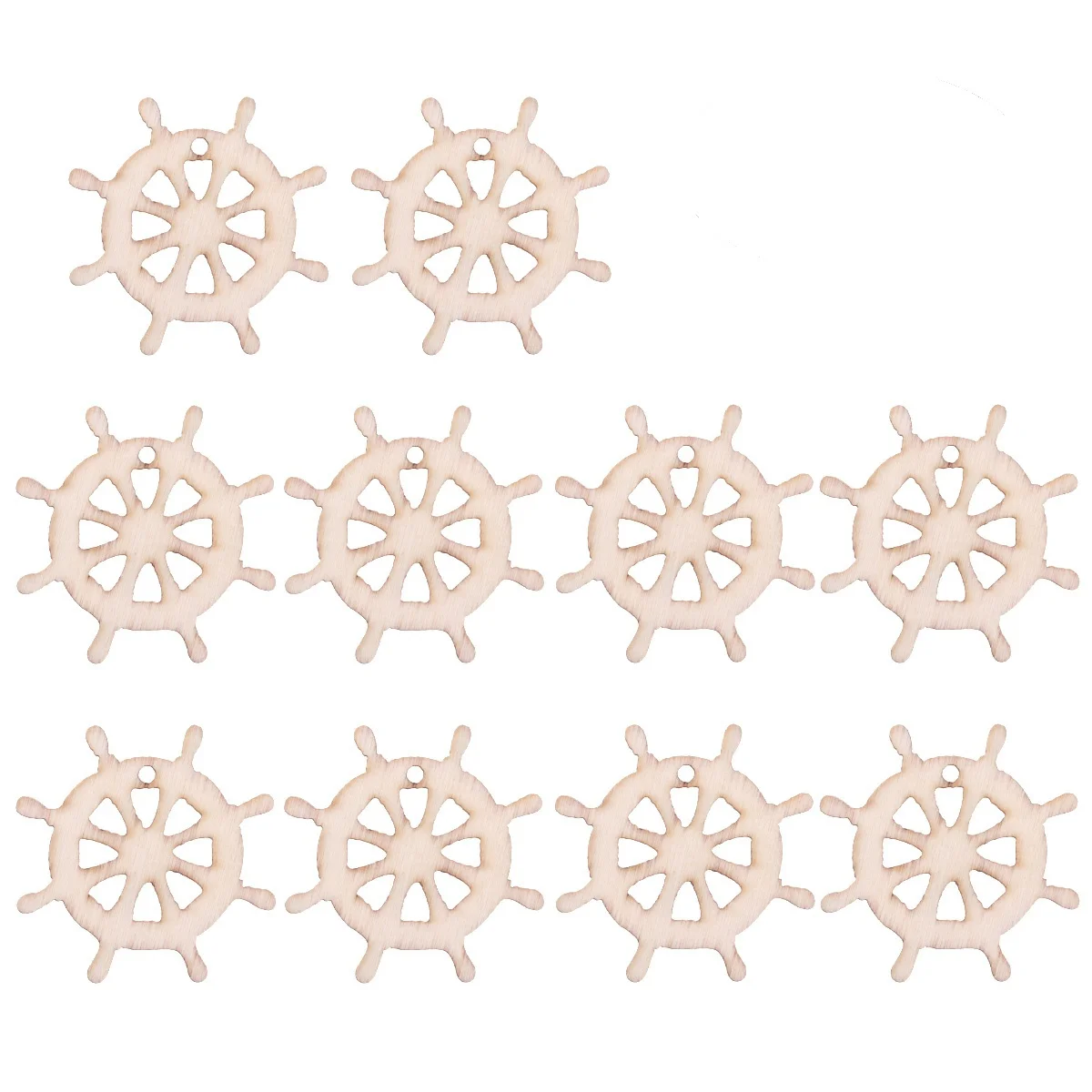 

10Pcs Wooden Chips Unfinished Wood Cutouts for DIY Crafts Holiday Party Decorations Board Game Pieces Wood Chips for Crafts