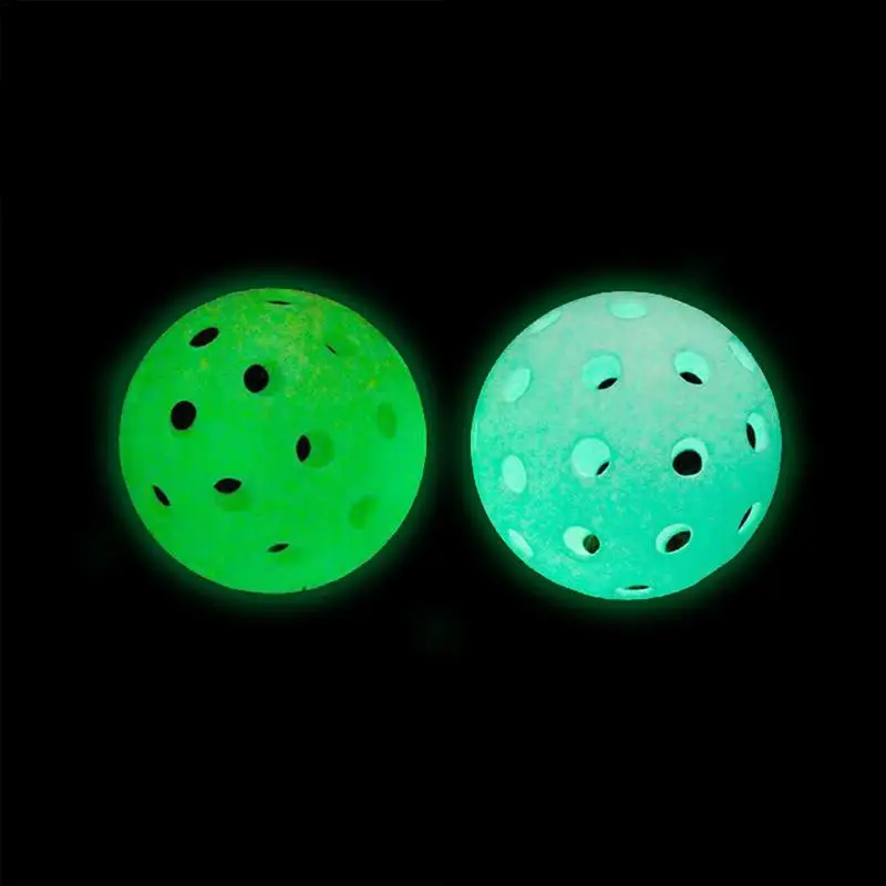 Pickleball luminoso 74MM durevole Night Light Green Ball 40 fori Outdoor Competition Pickleball Balls Glowing In The Dark