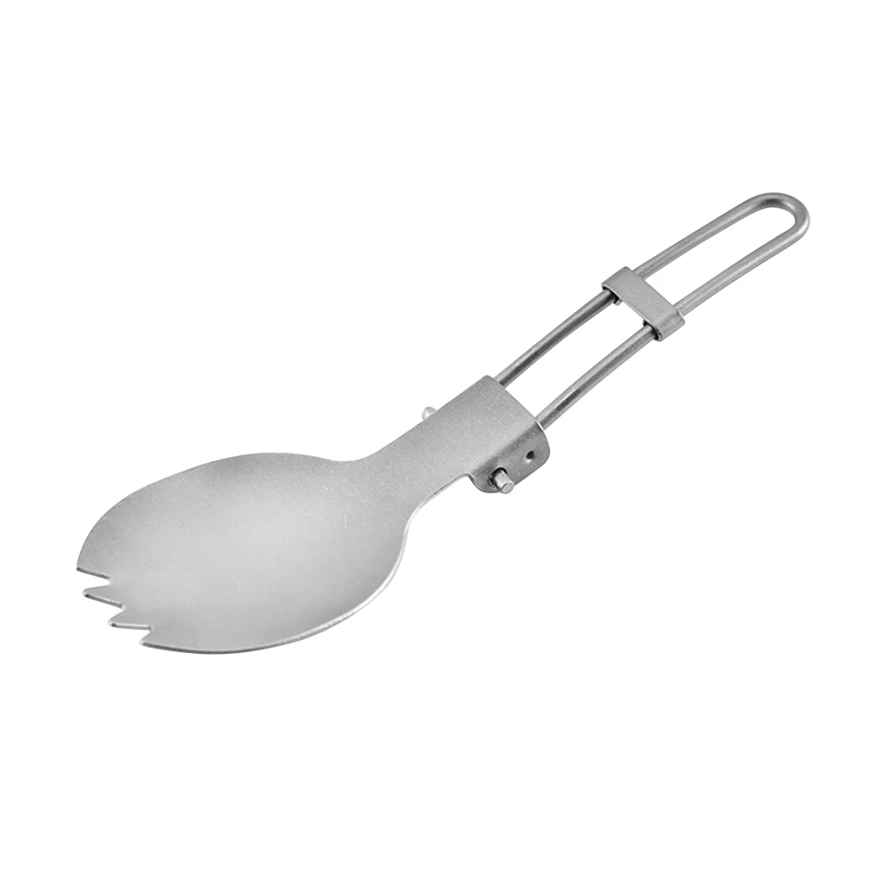 

Titanium Foldable Spoon Portable Durable Camping Shovel Collapsible Tableware for Travel Outdoor Activities Picnic Adventure