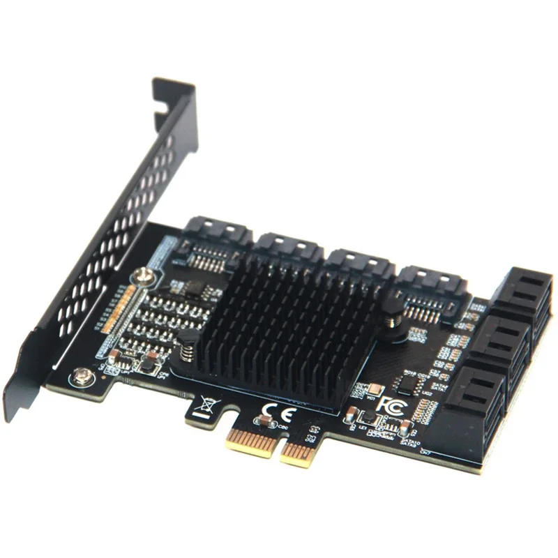 Expansion Card 6/10 Port SATA PCIE 1X Adapter PCI-E X1 to SATA 3.0 6Gbps Riser Chi a Mining for Desktop PC Computer Add On Cards