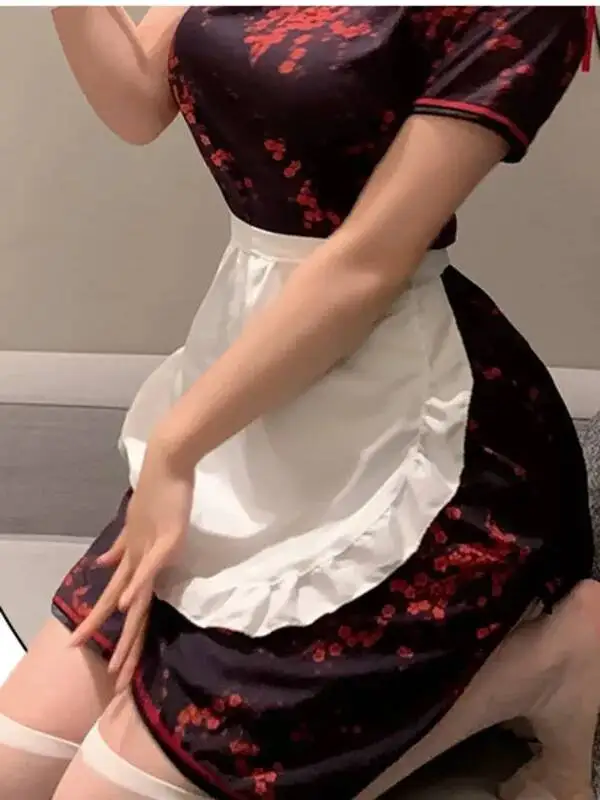 Summer fashion women\'s clothing ethnic style sweet and cute round neck button kangaroo pocket decoration elegant sexy dress FTYG