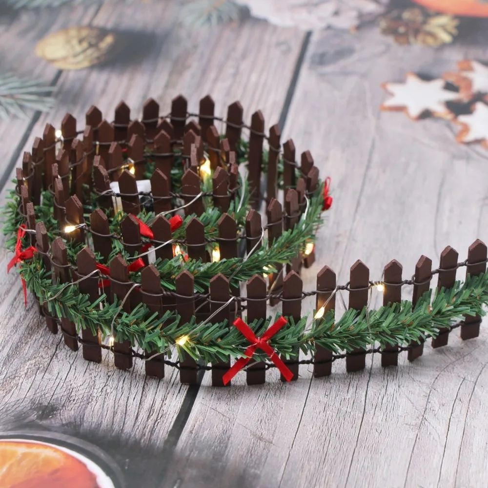 مصغرة 90*5 سنتيمتر حديقة سياج مصباح ليد المشهد الصغير الكرمة خشبية اليدوية المشهد الدعامة المنزل #6