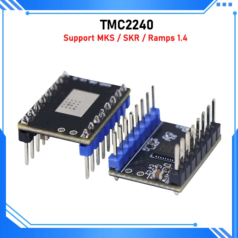 

3D Printer Parts TMC2240 Stepper Motor Driver Module 256 Subdivision Current 2.1A Peak With Heat Sink For MKS SKR