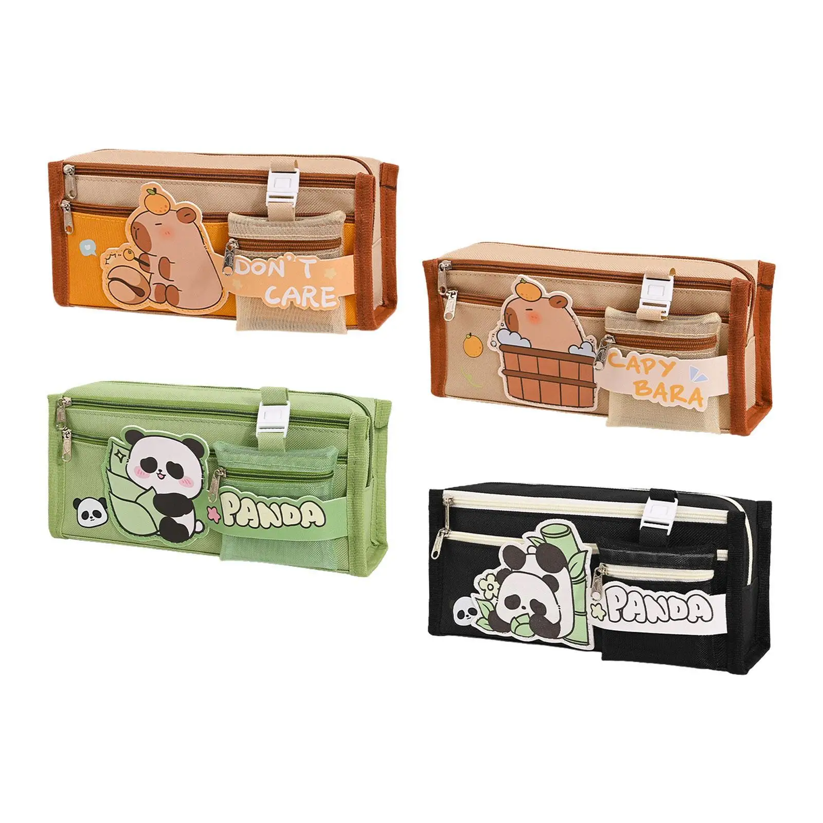 

Pencil Case Marker Pen Case Portable Storage Bag with Compartments Pen Holder