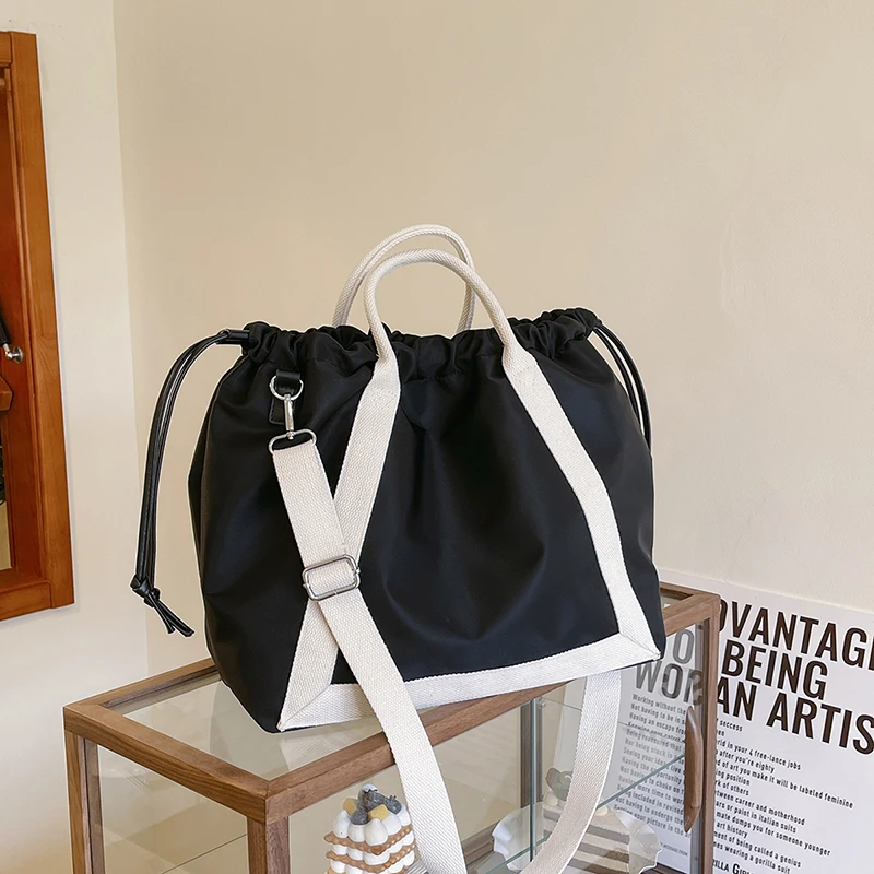 

Модные однотонные сумки-тоут CANVAS, милые универсальные сумки на плечо большой вместимости, 2026, женские сумки высокого качества Design Sense