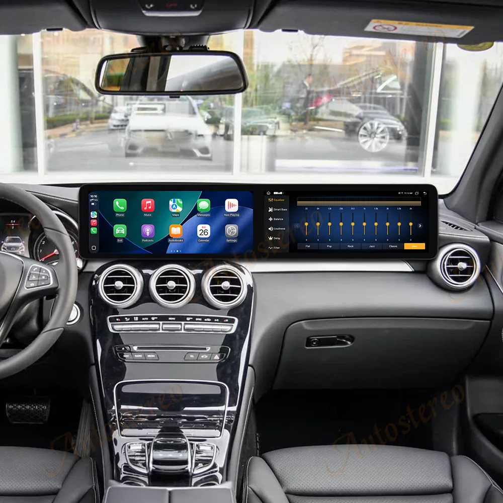 25 inch Dual Screen Android14 Car Radio Carplay Screen for Mercedes Benz CLS 2015-2018 Multimedia Player GPS Navigation HeadUnit