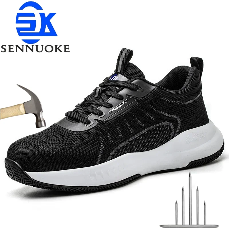 

Safety Shoes Men for Work Lightweight Sport Sneakers Steel Toes Safety Tennis Protection for the Feet Original