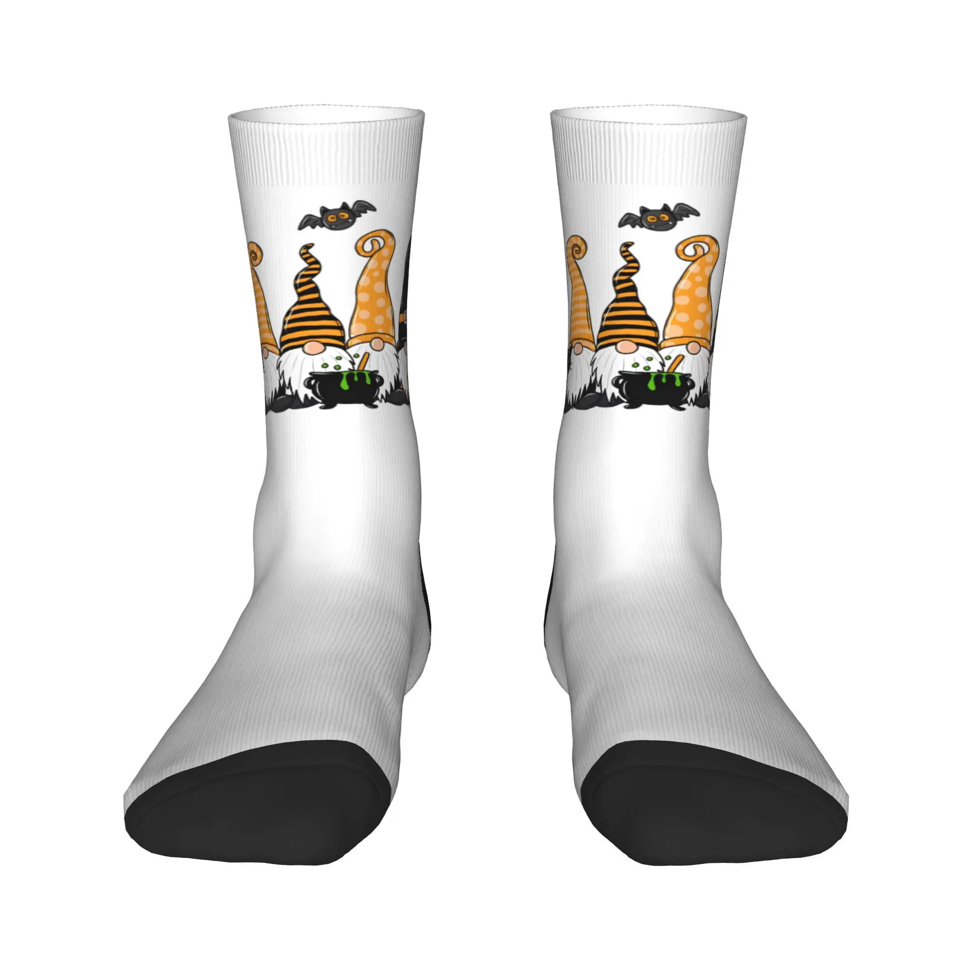 Мужские носки унисекс, чулки на Хэллоуин, нескользящие средние мягкие носки, зимние модные носки для скейтборда с графикой