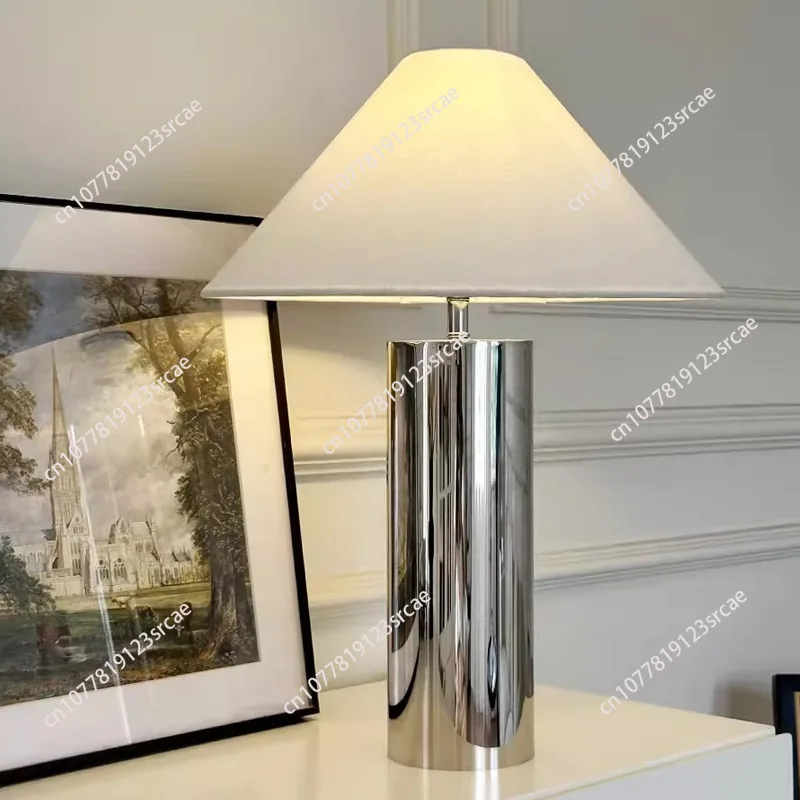 Model Room Bedroom Study Designer Hat Desk Decoration Modern Bamboo Hat Stainless Steel Floor Lamp Simple New Chinese Style